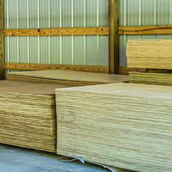 Stacks of plywood ready to sell